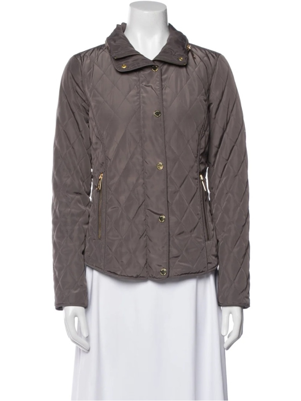 Michael Kors Quilted Jacket in Taupe